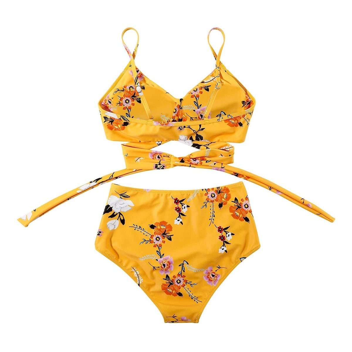 High Waist Bikini Set Womens Two Piece Swimwear Padded Cups