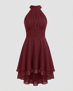 Women's ruffle summer dress lightweight figure-hugging fit, spring and summer