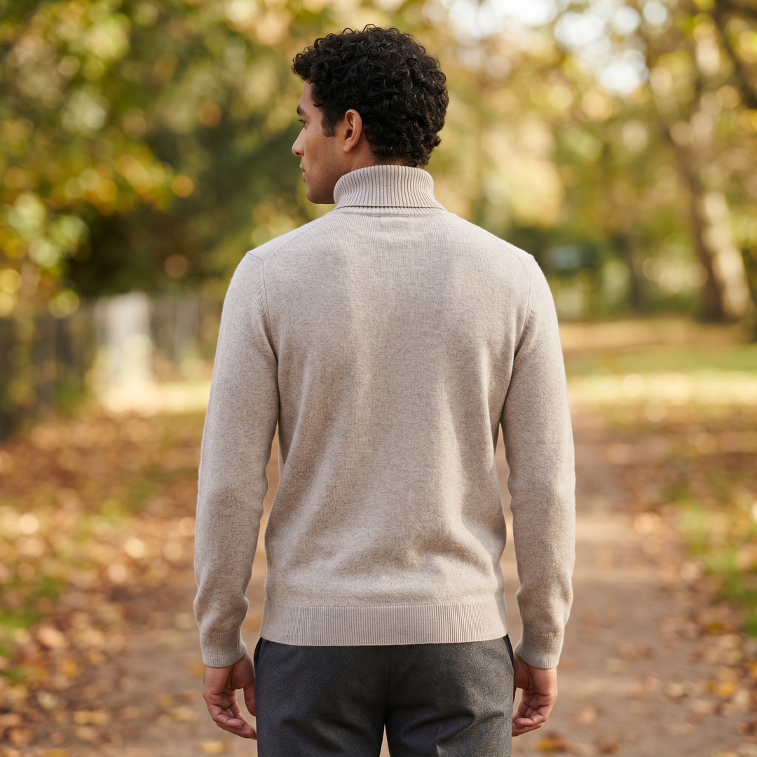 Turtleneck Sweater | Men's Slim Fit Knit, Classic Minimal Business Casual
