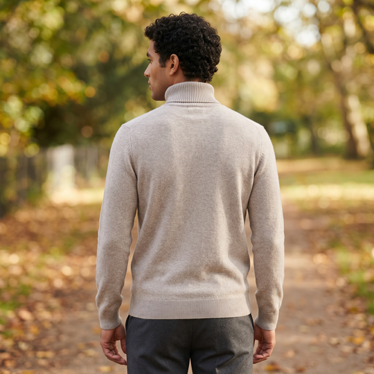 Turtleneck Sweater | Men's Slim Fit Knit, Classic Minimal Business Casual