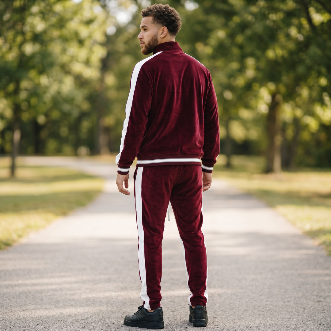 Classic Velvet - Men's Tracksuit - Continuous Zipper