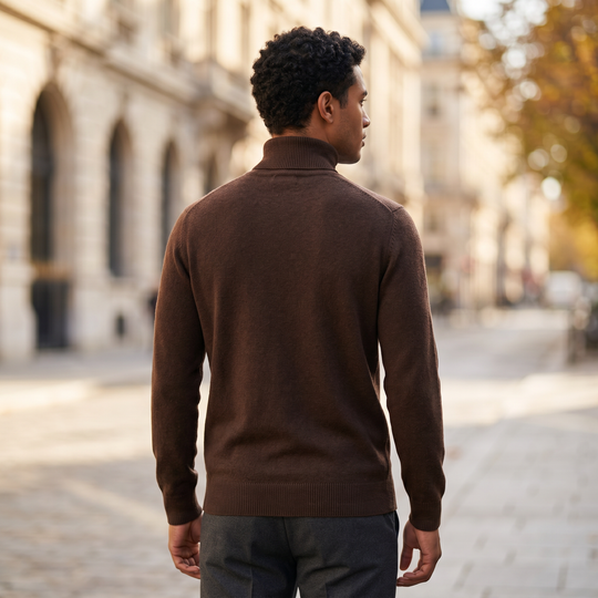Turtleneck Sweater | Men's Slim Fit Knit, Classic Minimal Business Casual
