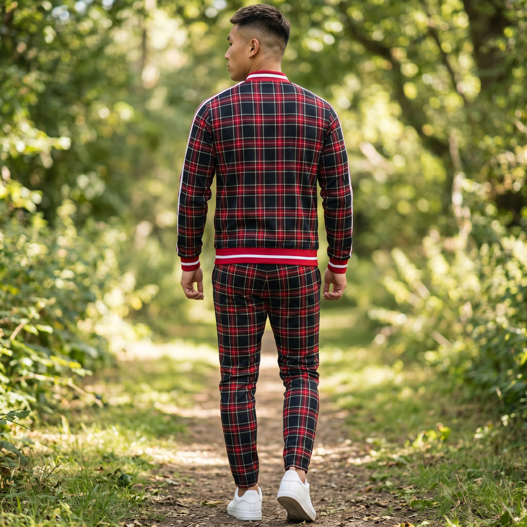 Men's Tracksuit - Slim Fit - Zip Jacket - Stripes