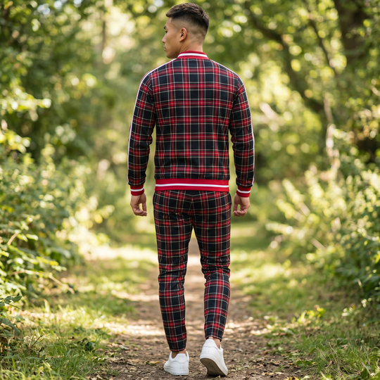 Men's Tracksuit - Slim Fit - Zip Jacket - Stripes