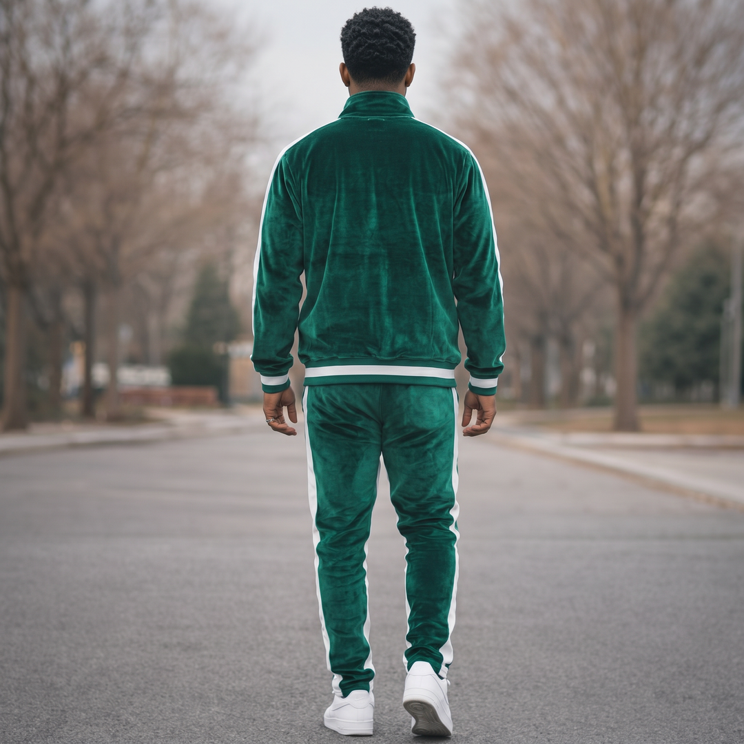 Classic Velvet - Men's Tracksuit - Continuous Zipper