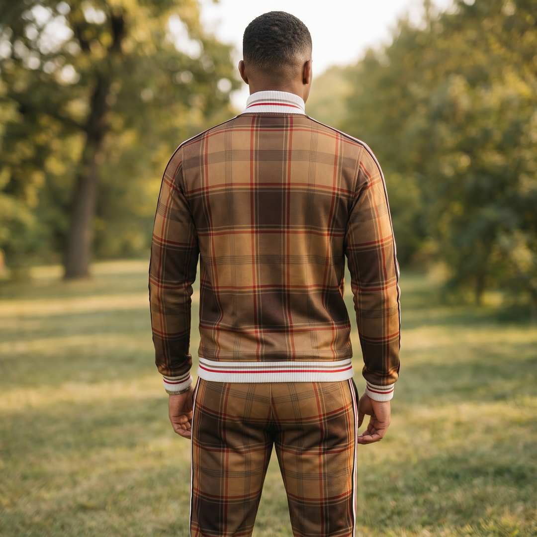 Men's Tracksuit - Slim Fit - Zip Jacket - Stripes