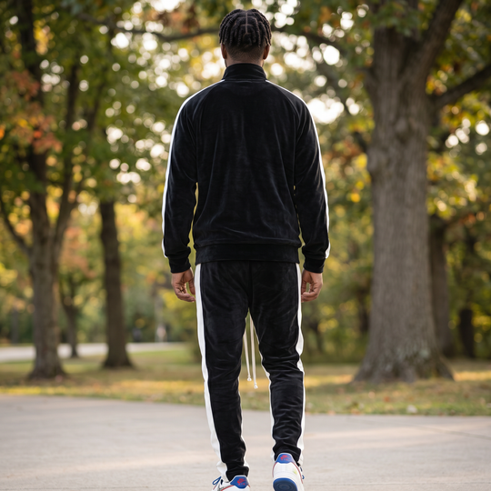 Classic Velvet - Men's Tracksuit - Continuous Zipper