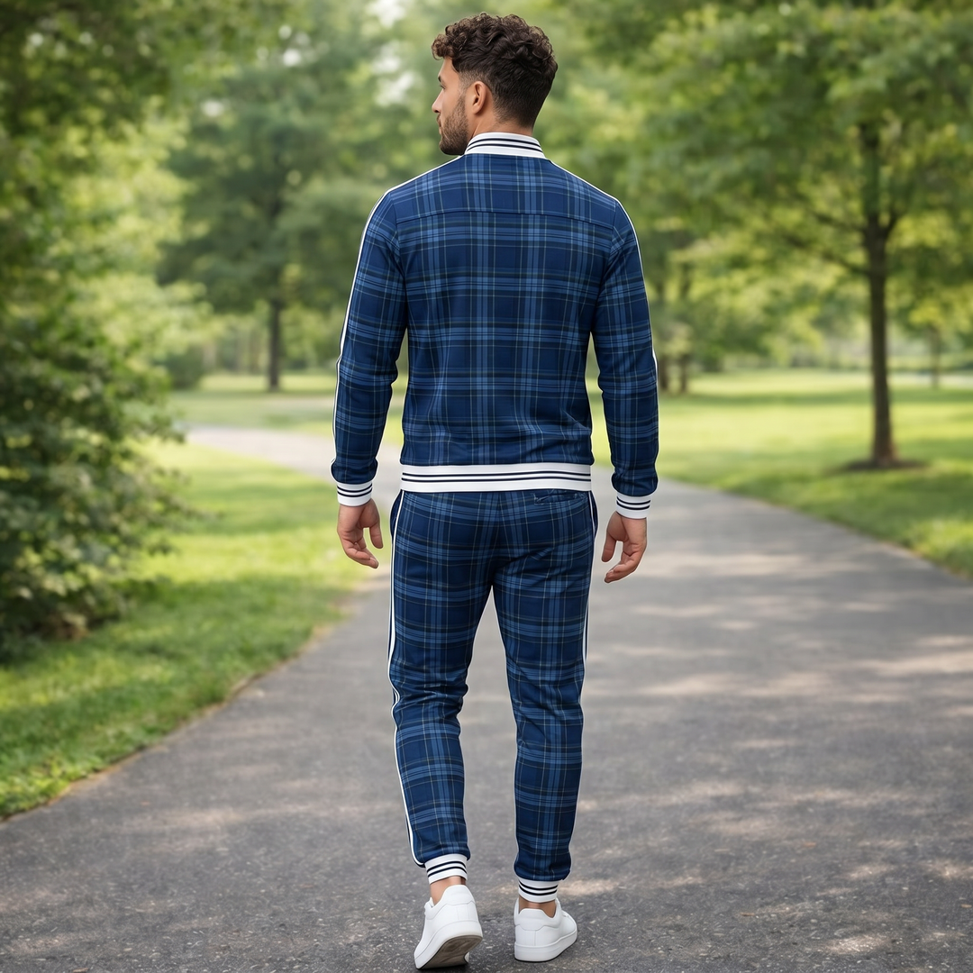 Men's Tracksuit - Slim Fit - Zip Jacket - Stripes