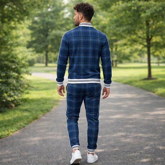 Men's Tracksuit - Slim Fit - Zip Jacket - Stripes