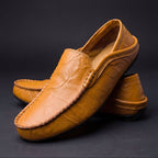 Men slip-on loafers cushioned sole available in beige navy black brown