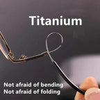 Multifocal glasses with anti-reflective coating and blue light filter for reading and distance
