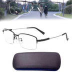 Multifocal glasses with anti-reflective coating and blue light filter for reading and distance