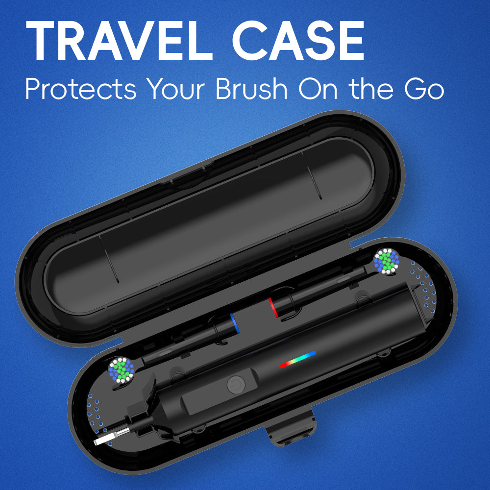 Electric toothbrush 360° rotating with IPX7 waterproof and USB-C charging, 70-day battery