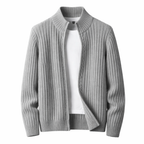 Men slim fit stand collar zip vest in Blue Grey and Black