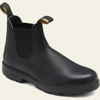 Women's leather ankle boots in grey and black, elegant timeless design for autumn and winter