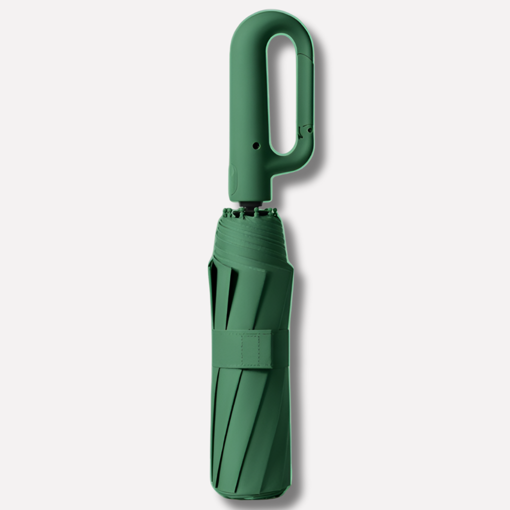 Auto lock folding umbrella wind resistant with hook handle 105 cm canopy