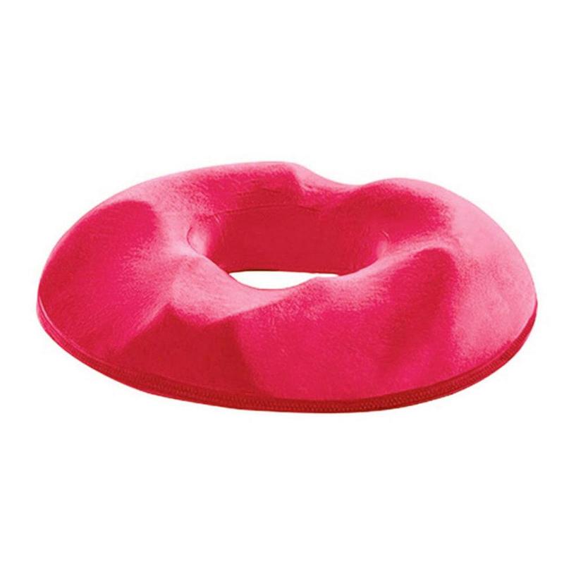 Memory foam donut seat cushion for hemorrhoid and tailbone pain relief