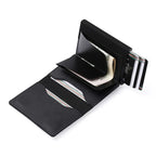 AirTag wallet RFID blocking slim card holder with money clip