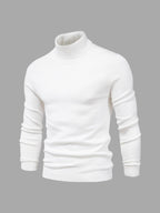 Men's turtleneck sweater slim fit cotton, autumn winter