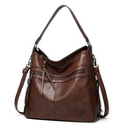 Women structured shoulder bag with magnetic flap closure and adjustable strap