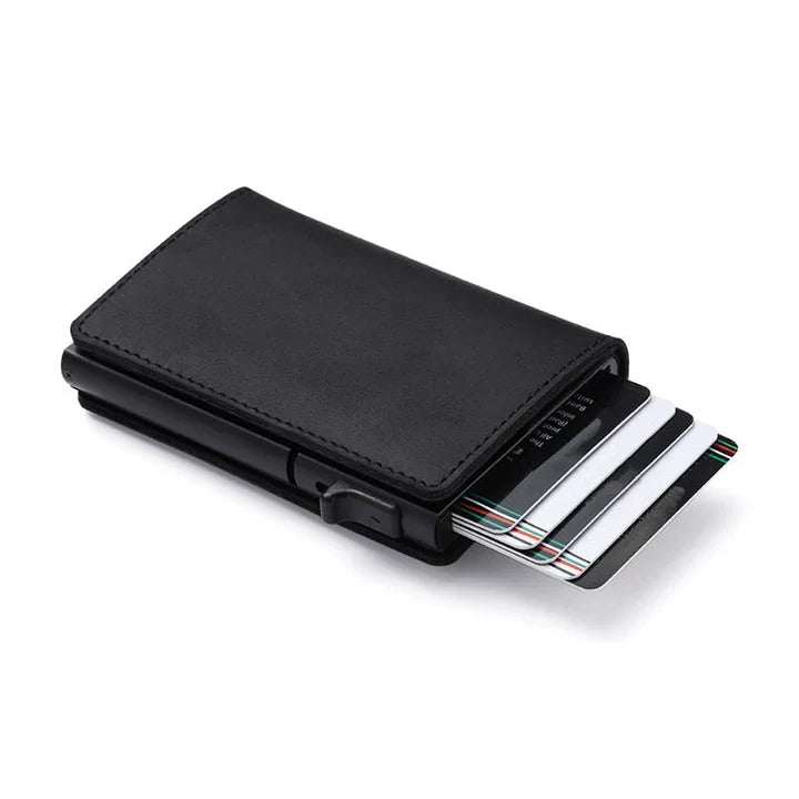 AirTag wallet RFID blocking slim card holder with money clip