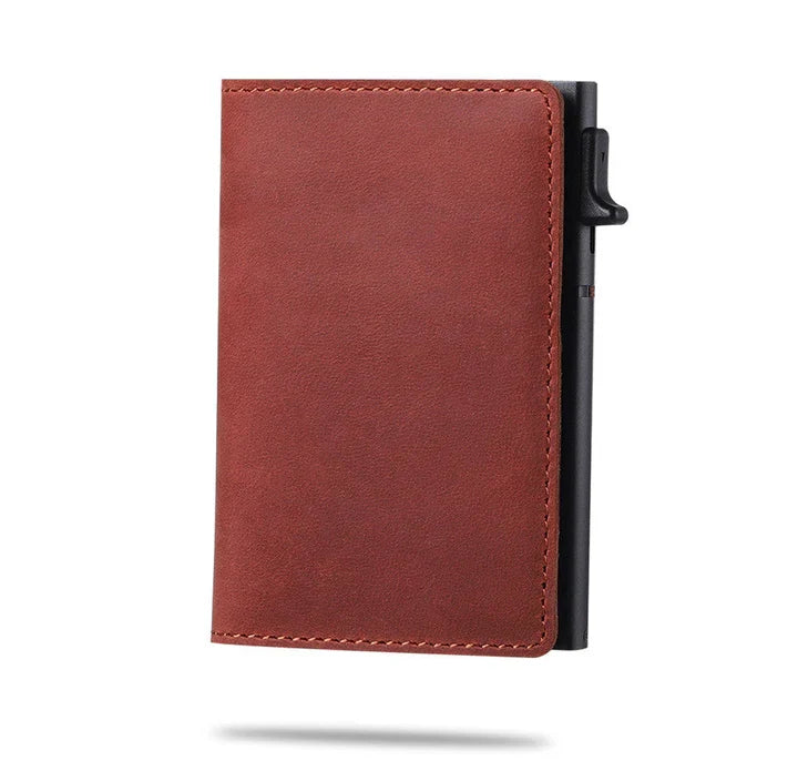 AirTag wallet RFID blocking slim card holder with money clip