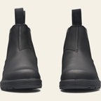 Women's leather ankle boots in grey and black, elegant timeless design for autumn and winter