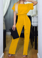 Women high waist wide leg jumpsuit in multiple colors