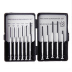 11-piece micro precision screwdriver set with magnetic tips and portable carrying case