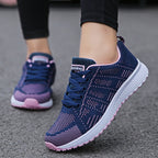 Women's ergonomic sneakers with arch support and breathable upper, wide fit