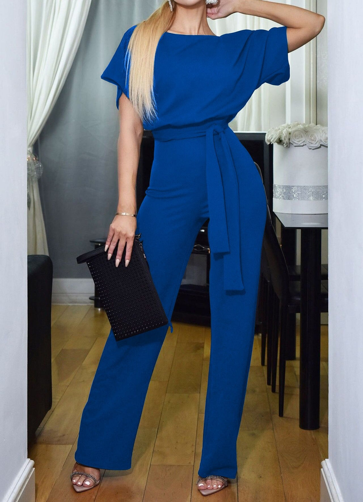 Women high waist wide leg jumpsuit in multiple colors