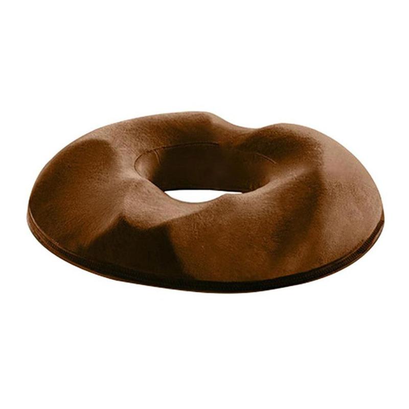 Memory foam donut seat cushion for hemorrhoid and tailbone pain relief