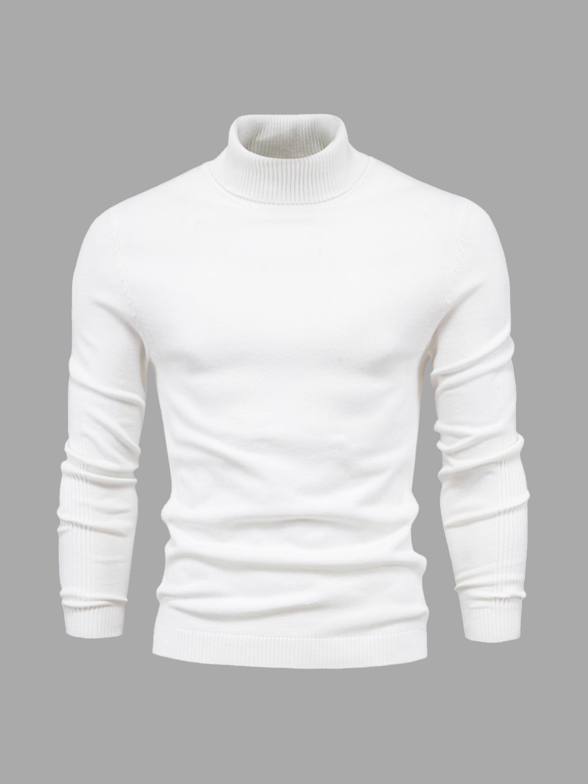 Men's turtleneck sweater slim fit cotton, autumn winter