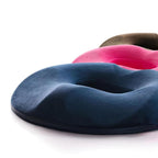 Memory foam donut seat cushion for hemorrhoid and tailbone pain relief