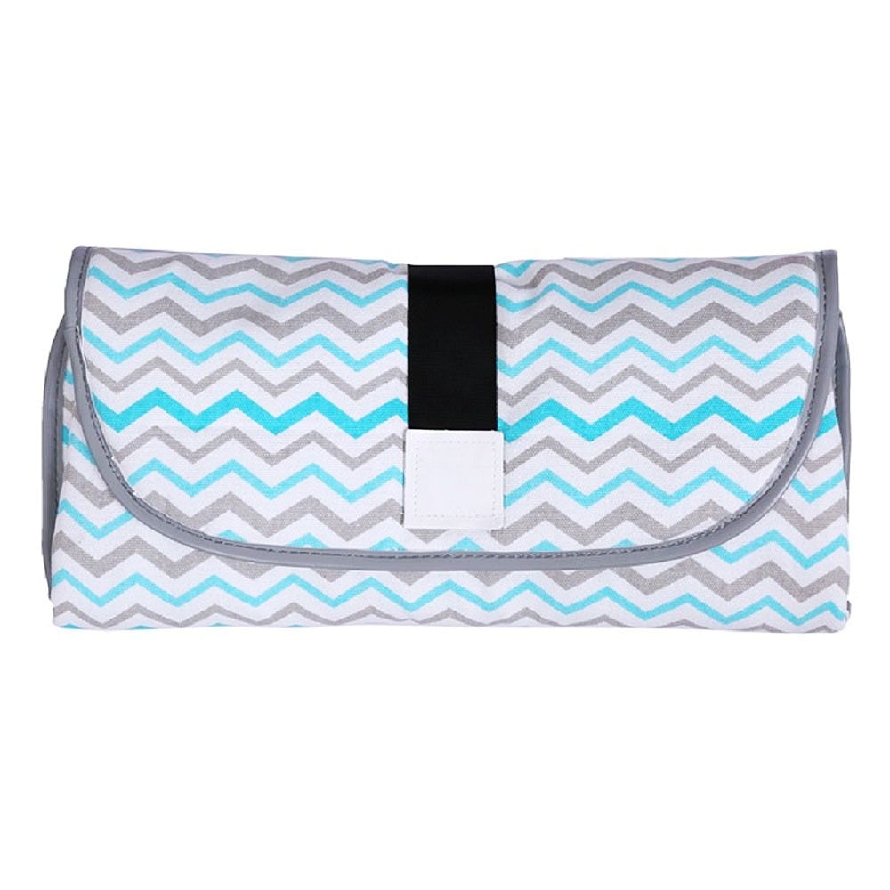 Baby changing mat with toy holder and side barriers, waterproof foldable, 0–24 months