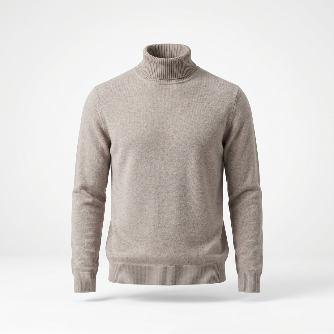 Turtleneck Sweater | Men's Slim Fit Knit, Classic Minimal Business Casual