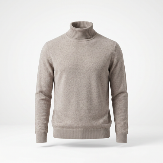 Turtleneck Sweater | Men's Slim Fit Knit, Classic Minimal Business Casual
