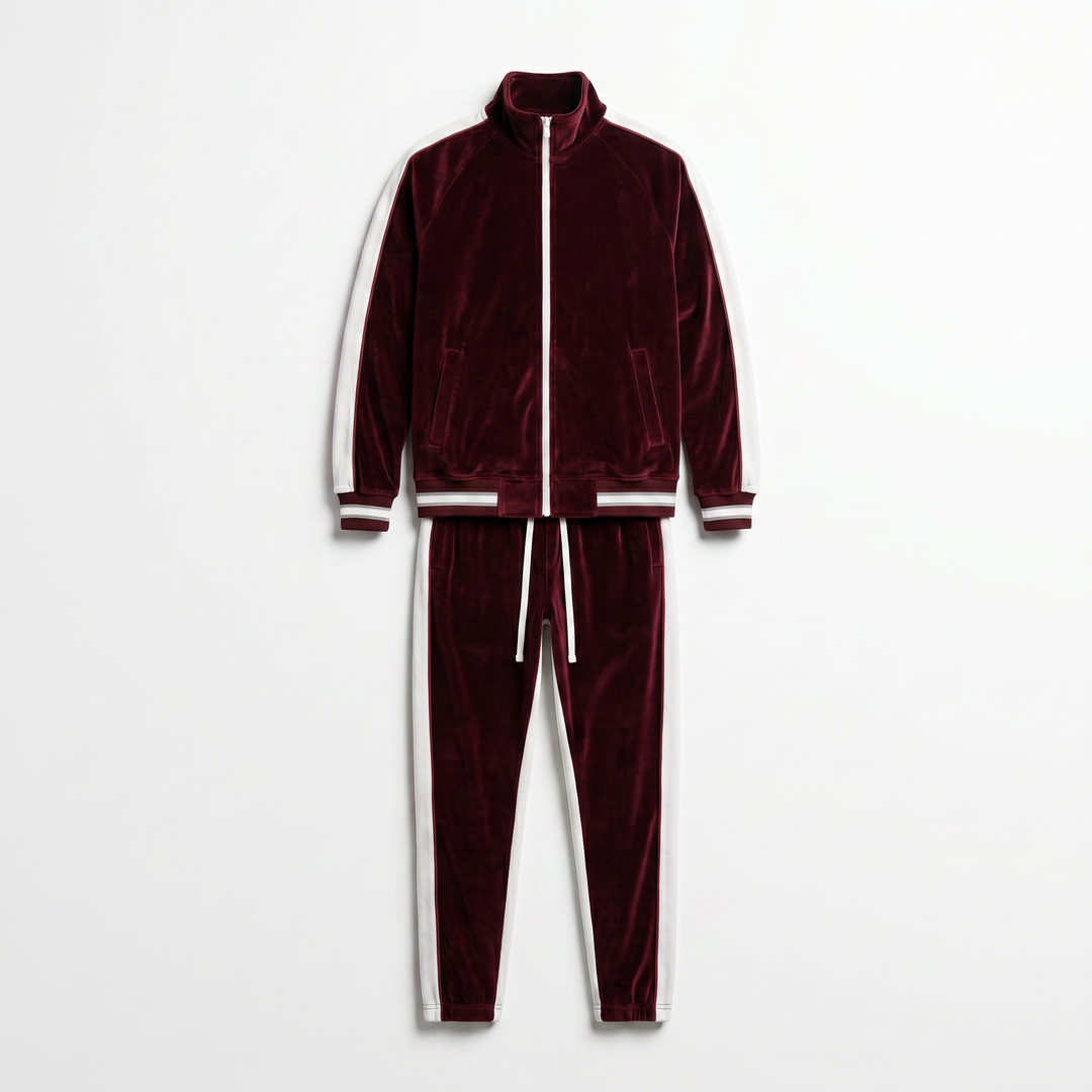 Classic Velvet - Men's Tracksuit - Continuous Zipper