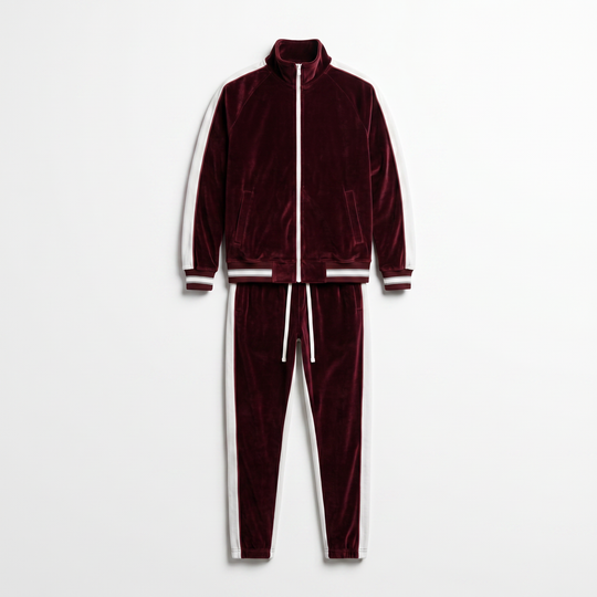 Classic Velvet - Men's Tracksuit - Continuous Zipper