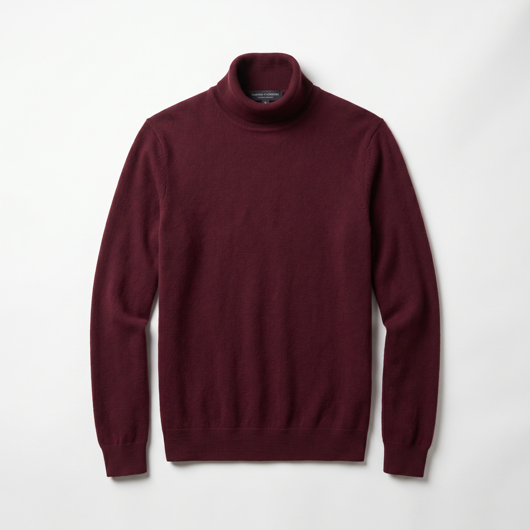 Turtleneck Sweater | Men's Slim Fit Knit, Classic Minimal Business Casual