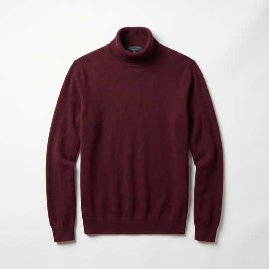 Turtleneck Sweater | Men's Slim Fit Knit, Classic Minimal Business Casual