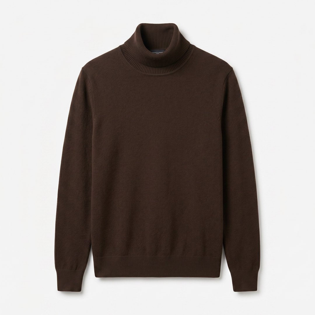 Turtleneck Sweater | Men's Slim Fit Knit, Classic Minimal Business Casual