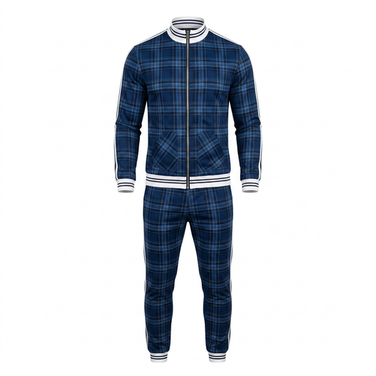 Men's Tracksuit - Slim Fit - Zip Jacket - Stripes