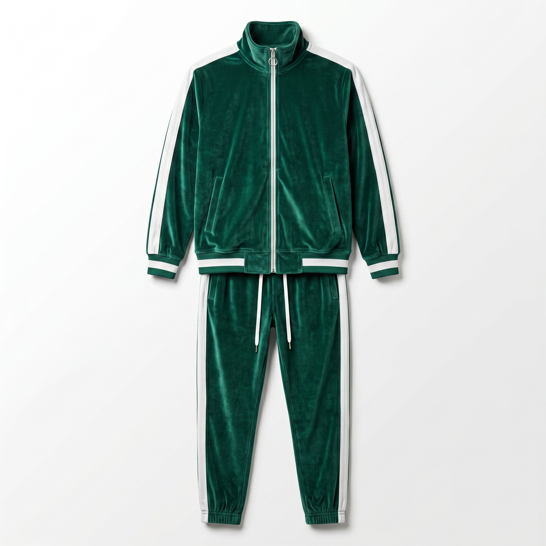 Classic Velvet - Men's Tracksuit - Continuous Zipper