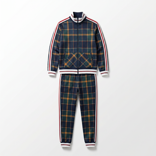 Men's Tracksuit - Slim Fit - Zip Jacket - Stripes