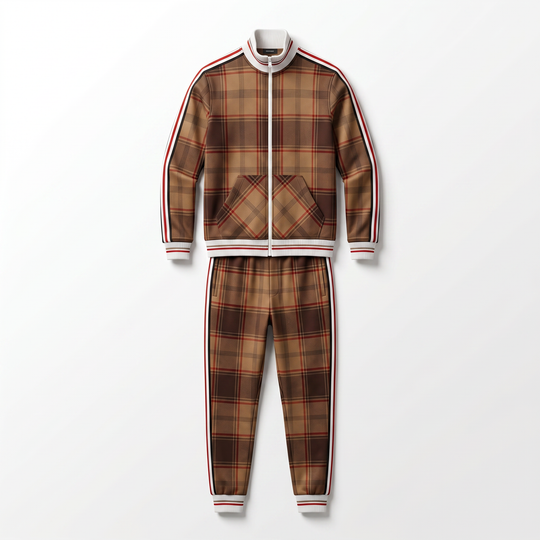 Men's Tracksuit - Slim Fit - Zip Jacket - Stripes
