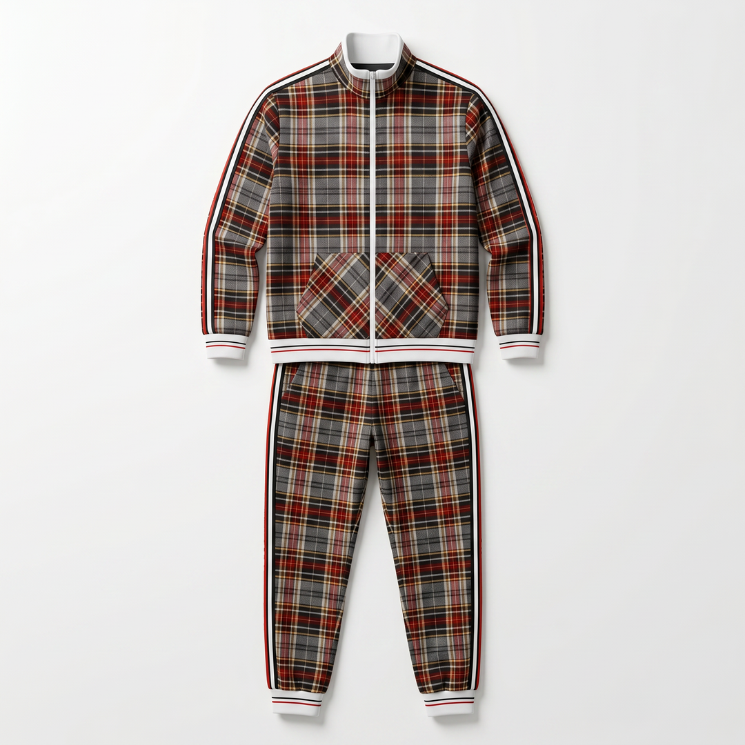 Men's Tracksuit - Slim Fit - Zip Jacket - Stripes