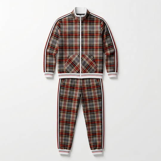 Men's Tracksuit - Slim Fit - Zip Jacket - Stripes
