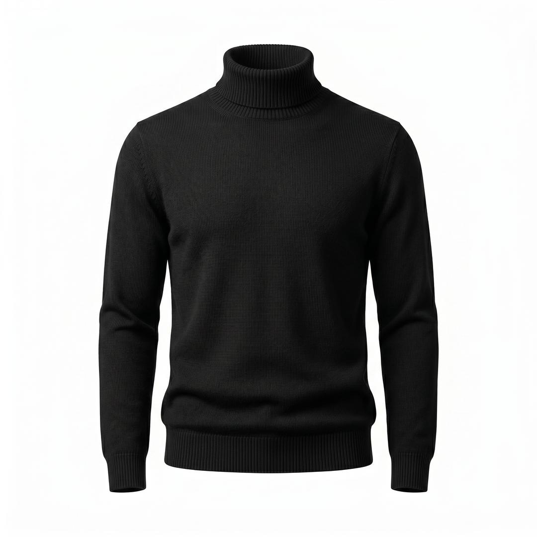 Turtleneck Sweater | Men's Slim Fit Knit, Classic Minimal Business Casual