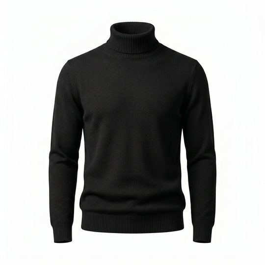 Turtleneck Sweater | Men's Slim Fit Knit, Classic Minimal Business Casual